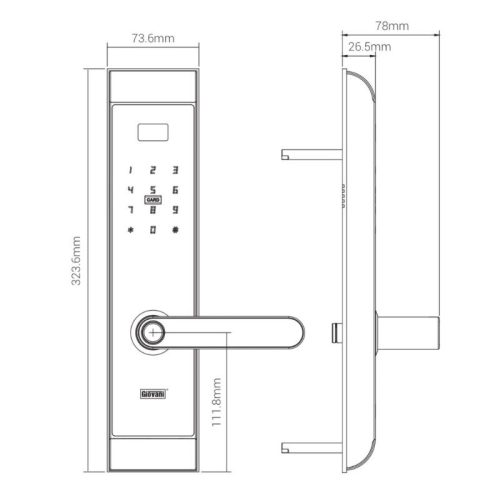 kich thuoc khoa van tay thong minh giovani gsl u311b