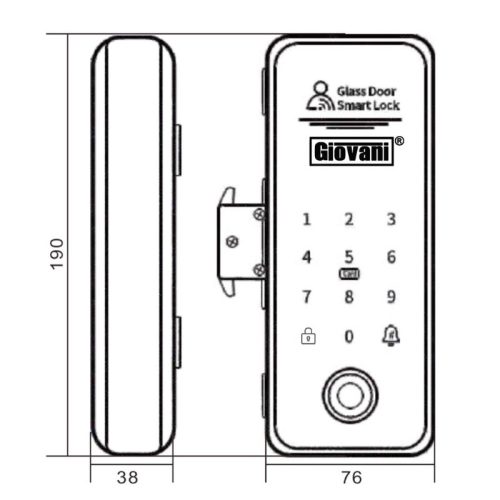 kich thuoc khoa van tay thong minh giovani gsl x271g
