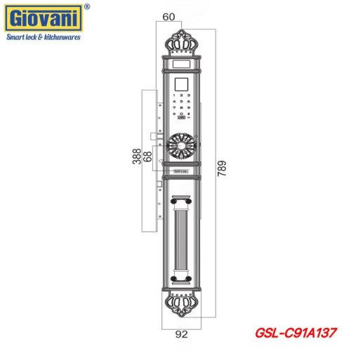 kich thuoc khoa van tay thong minh gsl c91a137