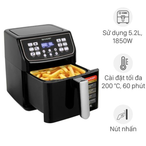 Ảnh nồi chiên không dầu Sharp KF-AF55EV-BK