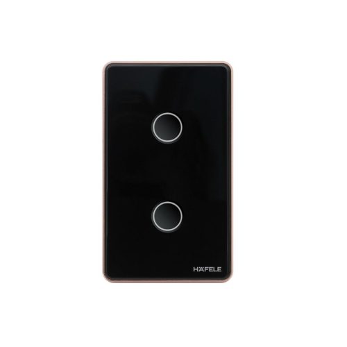 Công tắc ZB 2G US 10A đen L Hafele HSL-LS2G01B 820.71.001