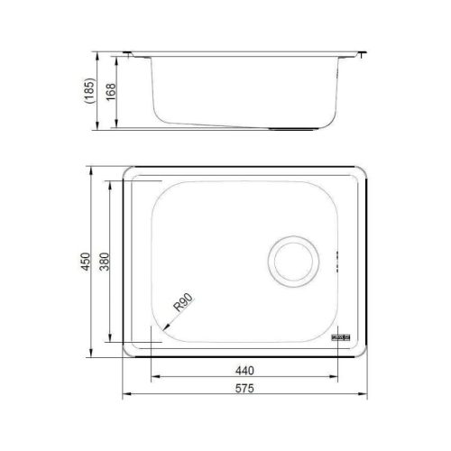 Chậu rửa bát Franke LNX 610-44 101.0625.124 3 kich thuoc chau rua bat franke lnx 610 44 101 0625 124