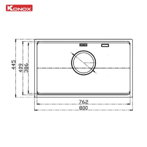 kich thuoc chau rua bat konox dekor 8044su