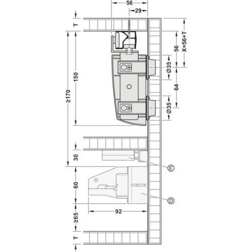 Cơ cấu mở Hafele 409.36.012 3 kich thuoc co cau mo hafele 409 36 012