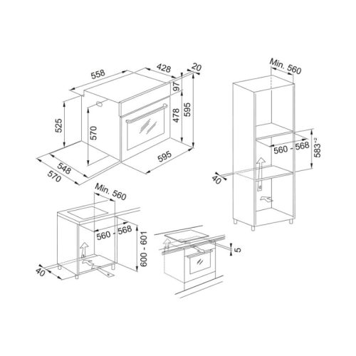 Lò nướng Franke Maris FMA 86 H XS 5 kich thuoc lo nuong franke maris fma 86 h xs