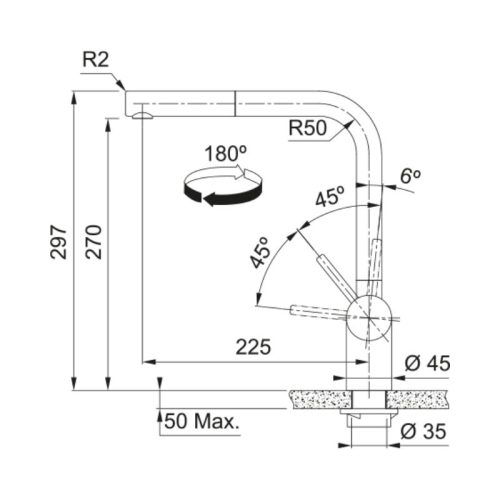 Vòi rửa bát Franke CT136S Copper 4 kich thuoc voi rua bat franke ct136s copper