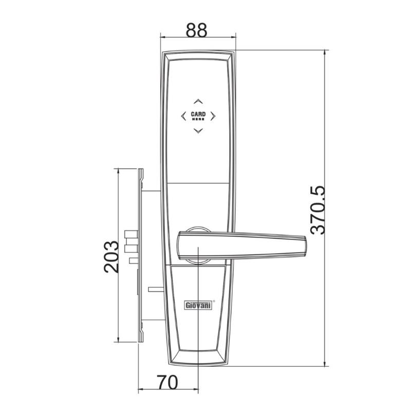 Thông số Khóa vân tay Giovani GSL-116C98 Thông số Khóa vân tay Giovani GSL-116C98