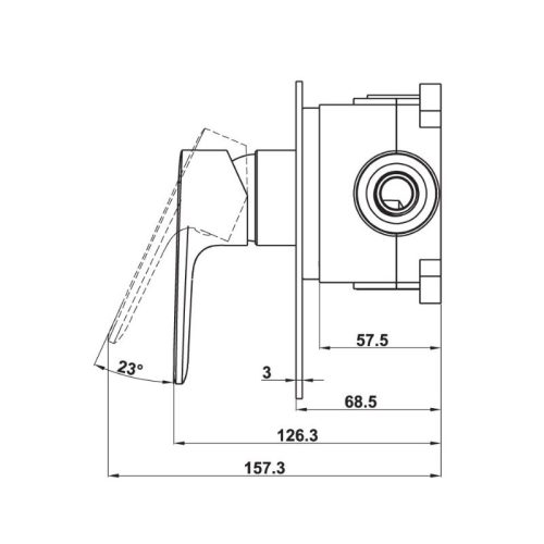 Bộ trộn âm 1 đường nước Kobe Hafele 589.15.008 2 Bộ trộn âm 1 đường nước Kobe Hafele 589.15.008