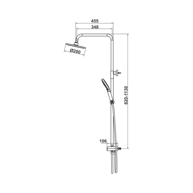 Thanh sen kết hợp Hafele Eco 589.34.429 Thanh sen kết hợp Hafele Eco 589.34.429