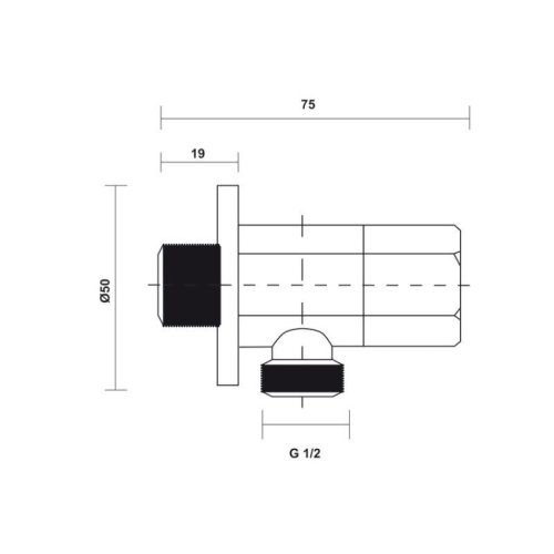 Van khóa nước lục giác Hafele 589.25.870 3 Van khóa nước lục giác Hafele 589.25.870