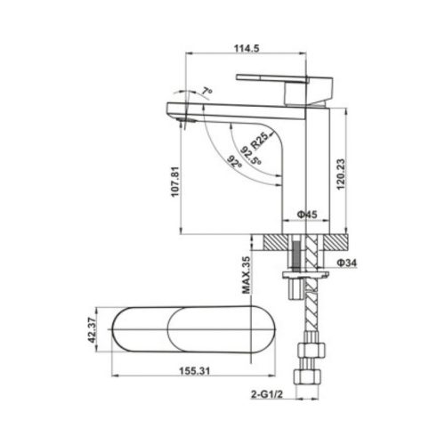 Vòi lavabo Hafele 589.69.111