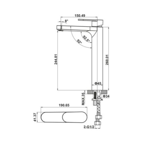 Vòi trộn lavabo Hafele 589.69.113