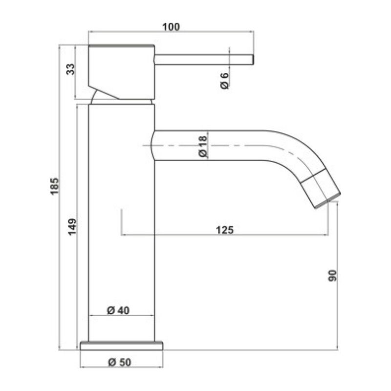 Vòi trộn lavabo Hafele Retro 90 CP 589.15.010 Vòi trộn lavabo Hafele Retro 90 CP 589.15.010