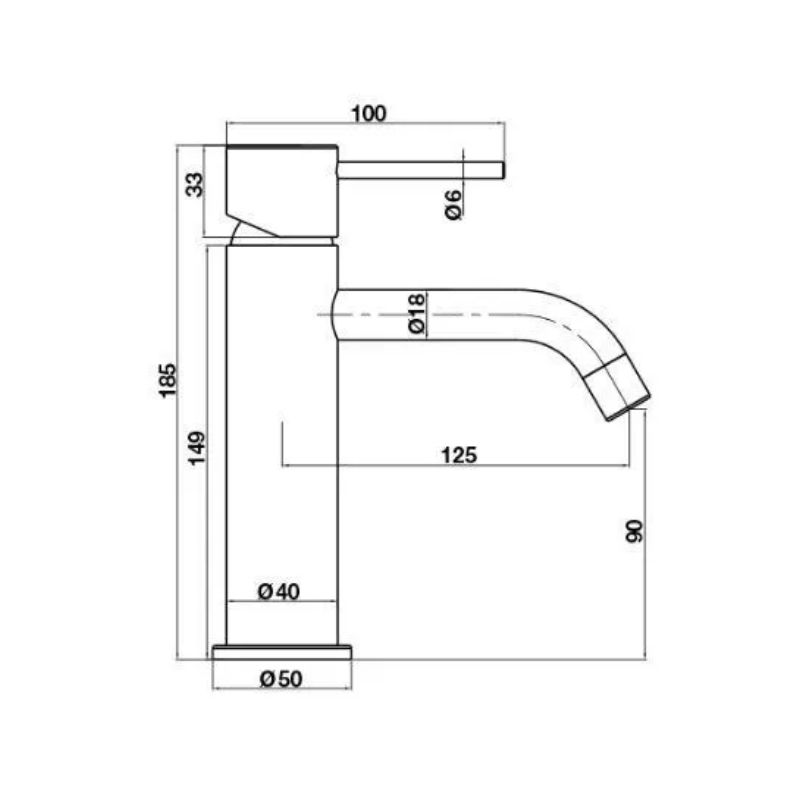 Vòi trộn lavabo Retro 90 Hafele 589.15.270 Vòi trộn lavabo Retro 90 Hafele 589.15.270
