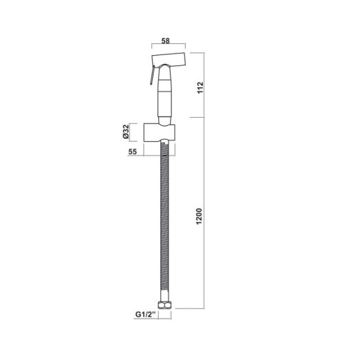 Vòi xịt vệ sinh gồm giá đỡ Hafele 589.25.985 2 Vòi xịt vệ sinh gồm giá đỡ Hafele 589.25.985