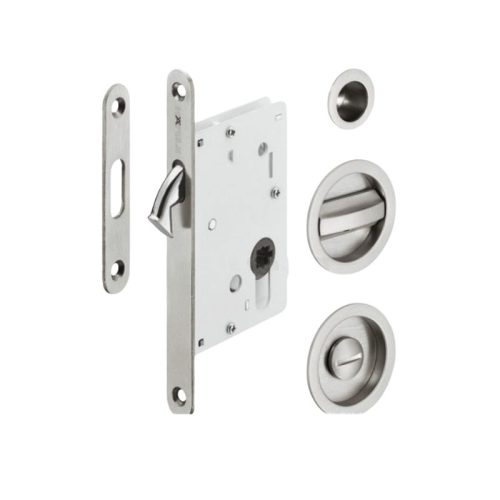 Tay nắm âm và thân khóa cửa trượt Hafele 911.27.500 BS50 WC