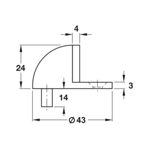 thong so chan cua san inox mo 43mm hafele 937 52 070