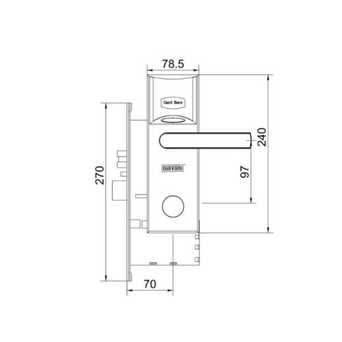 Thông số khóa khách sạn GIOVANI GSL-26C70