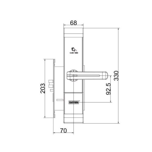 Khóa khách sạn GIOVANI GSL-89C87 4 Thông số khóa khách sạn GIOVANI GSL-89C87