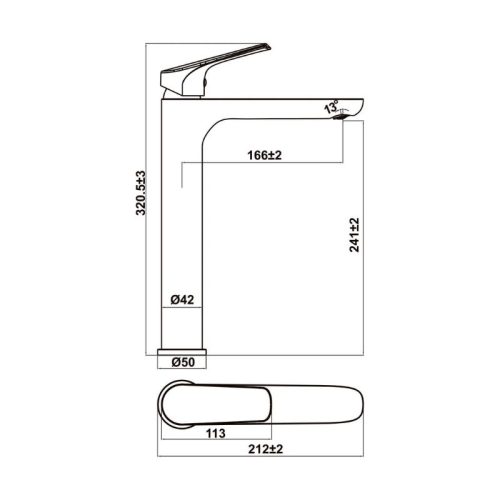 Vòi trộn lavabo Vigor II 240 Hafele 589.15.185 3 Vòi trộn lavabo Vigor II 240 Hafele 589.15.185